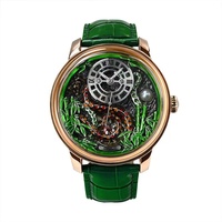 Montre mécanique pour homme Snake, avec vibration satellite, verre lumineux, boîtier de luxe à arc unique, bracelet en acier inoxydable, affichage à aiguilles