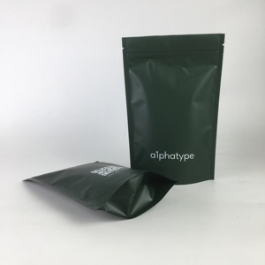 Emballage alimentaire biodégradable écologique petit sac à fermeture éclair transparent et à fermeture éclair en feuille d'aluminium pochette debout - Product Image 3