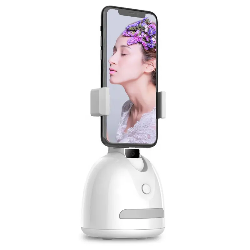 Lisen Hot Sale Adjustable Vlog Ai 360 Auto Rotate Desktop Smart Mobile Mount Stand Desk Face Tracking Phone Holder