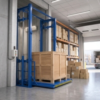 Ascenseur de fret hydraulique certifié CE pour entrepôt, élévateur vertical de marchandises avec capacité de charge de 1 à 20 tonnes, commande électrique à distance