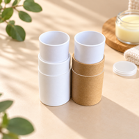 Tube en papier kraft de 8g pour baume à lèvres et baume au suif, emballage cosmétique de haute qualité pour stick de soin de la peau, vente en gros