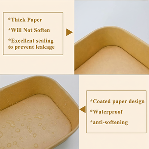 Recipiente de papel Kraft calentable de 750ml para galletas, ensalada, azúcar, merienda, leche, hamburguesa, para impresión en relieve - Product Image 1
