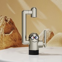 Robinet de lavabo multifonctionnel pliable en laiton nickel brossé, créatif et anti-éclaboussures, avec aérateur interchangeable