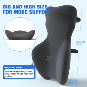 <span class=keywords><strong>Coussin</strong></span> de soutien <span class=keywords><strong>lombaire</strong></span> orthopédique à dossier haut en mousse à mémoire de forme avec sangle réglable pour sièges de bureau, de voiture et de jeu - Product Image 2