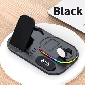 แท่นชาร์จไร้สายพับได้<span class=keywords><strong>4</strong></span>ใน1สำหรับ <span class=keywords><strong>Samsung</strong></span> <span class=keywords><strong>iPhone</strong></span> 15 14 <span class=keywords><strong>13</strong></span> 12 PRO MAX ที่ชาร์จพร้อมนาฬิกาปลุกดิจิตอล LED - Product Image 5