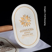Étiquettes adhésives en papier personnalisées, gaufrées et débossées, mats, non colorées, avec logos en feuille d'or en relief, autocollants de scellage sur mesure pour