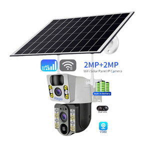 Regis V380 Wifi 4G Năng Lượng Mặt Trời An Ninh Máy Ảnh 7.5W Pin Powered Ptz PIR Phát Hiện Chuyển Động Ống Kính Kép Được Xây Dựng Trong Còi Báo Động Tầm Nhìn Ban Đêm - Product Image 1
