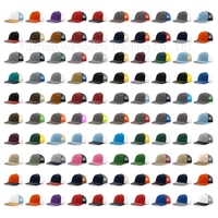 Gorra de camionero negra lisa en blanco de malla 112 estilo Richardson de 6 paneles personalizada de fábrica al por mayor