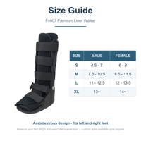 Botte de marche Premium Liner Walker certifiée CE ISO, coque ergonomique moulée par injection, aluminium léger, comparable ODM OEM