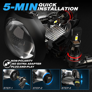 ไฟหน้า LED อัตโนมัติ H1 H7 HB4 HB3 H11 9005 9016 H4อุณหภูมิ6000K ไฟ LED 12V 24V LED Silverado 2500 - Product Image 2