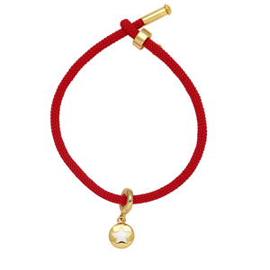 2024 Hip Hop Jewelry Lovely <strong>Mickey</strong> Cross Star Love Heart Pendant <strong>Bracelet</strong> 18K Gold Plated Zircon Stones Good Luck Red Rope Girls - Product Image 5