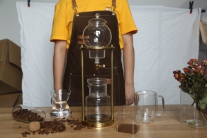 Bộ Lọc Cà Phê Đá Nhỏ Giọt Thủy Tinh Với Khung Kim Loại Màu Vàng Máy Pha Cà Phê - Product Image 6