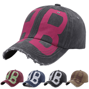 Gorra de Béisbol Vintage Lavada de 6 Paneles, Unisex, Informal, de Algodón, Diseño de Letras Impresas en Mezclilla Desgastada, Cierre de Hebilla Metálica, para las Cuatro Estaciones - Product Image 6