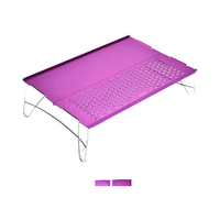 Table pliante carrée en alliage d'aluminium ultra-léger Design moderne Portable petite plage mobilier d'extérieur Camping randonnée pique-niques