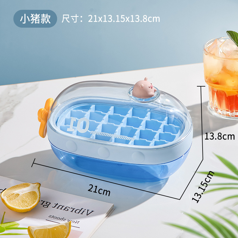 Petit Cochon [Bac à glaçons rotatif bleu]