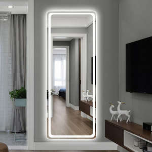Miroir mural intelligent à écran tactile rétroéclairé à LED moderne pour salon, miroir de salle de bain, miroirs de salon de coiffure avec lumières LED - Product Image 1