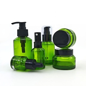Flacone Contenitore Vuoto in Vetro Verde Opaco Trasparente per Diffusore a Bastoncini, Contenitore per Siero, Lozione, <span class=keywords><strong>Spray</strong></span>, Cosmetici, Creme e Fondotinta - Product Image 2