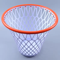 Panier à papier de bureau écologique en PP, design orange et blanc, style sportif, le plus vendu
