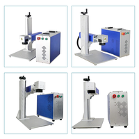 Machine de marquage laser à fibre refroidie par air haute vitesse 30W 50W avec contrôle EZCAD pour le traitement des surfaces en métal, plastique, verre et bijoux