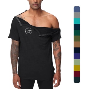 T-shirt Médical Pour Hommes à Ouverture Latérale - Pour Dialyse, Chimiothérapie - Confortable, Polyester Doux