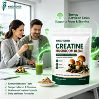 Poudre de Créatine et de Champignons pour Force et Performance 300g Sachet Énergie Concentration Nootropique Nutrition Sportive Fournisseur Marque Privée ODM