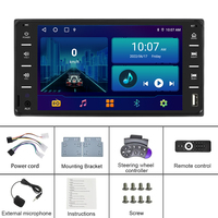 Autoradio 7'' Lecteur MP5 de voiture Carplay Android Auto pour Toyota/Corolla GPS FM BT USB avec télécommande + micro