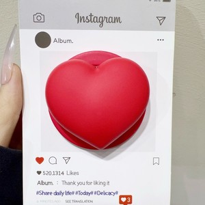 INS gasbag 3D heart shaped loving silicone magnetic phone holder stand <b>strong</b> magnet universal desk bracket support - Product Image 6