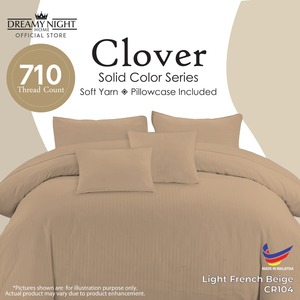 ชุดผ้าปูที่นอน Clover Queen 710TC ไมโครไฟเบอร์ ขอบยางยืด 30 ซม. สีพื้น สำหรับโรงพยาบาลและโรงแรม ไม่ใช่แบบใช้แล้วทิ้ง - Product Image 4