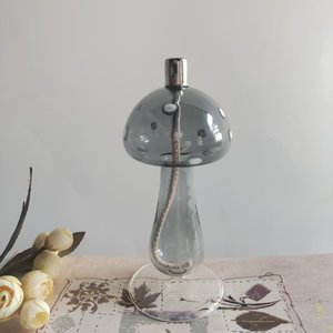 Hot <strong>Sale</strong> Hand Blown Mushroom Shape Glass <strong>Oil</strong> <strong>Lamp</strong> <strong>for</strong> Home Decoration Glass <strong>Oil</strong> Burner Candle Holders - Product Image 5