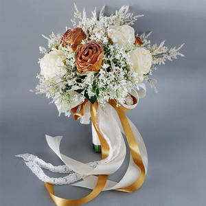 Bouquet de mariée artificiel coloré fait main pour cérémonie de mariage et demande en mariage - Product Image 4