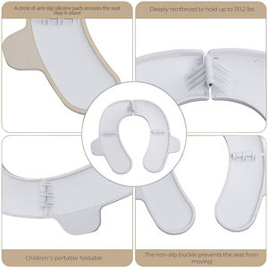 Penutup Toilet lipat bayi multifungsi, penutup kursi Toilet dan tempat duduk anak, mudah dibawa, latihan Toilet plastik PP - Product Image 3