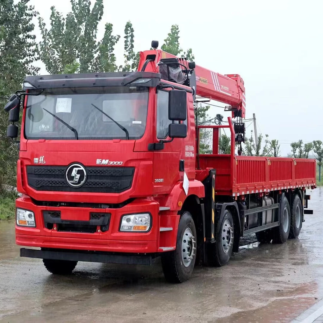 Shacman 8x4 truk derek terpasang, truk tugas berat sani-palfinger 20ton 25ton 30ton hidrolik Boom derek