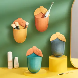 Hot products Corn Storage Cup Bathroom Toothpaste Holder Without Punching Cup Washing Bathroom Cartoon Storage