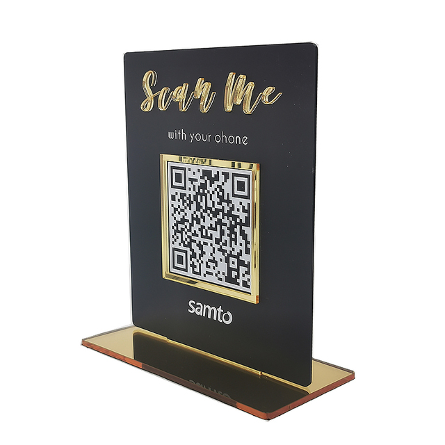 Countertop Clear Acrylic Qr Acrylic Sign Holder L Shape Acrylic Table Frame Tabletop Exquisite Structure Stand