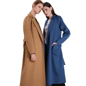 GCS-abrigo de lana de diseño único para mujer, abrigos de Cachemira para mujer, abrigos de talla grande