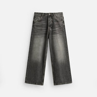 Jeans pour hommes surdimensionnés de haute qualité personnalisés en usine, style hip-hop, pantalon baggy, jambe large, lavage à la pierre, jeans en gros