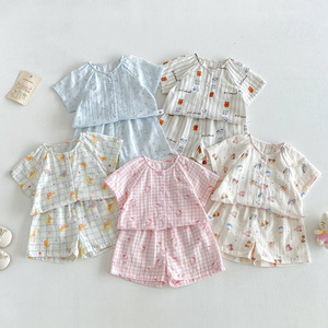 Nuova Collezione 2026: Pigiama Estivo per Bambini in Puro Cotone, Fantasia Carina, Traspirante e Confortevole, Completo Neonato - Product Image 1