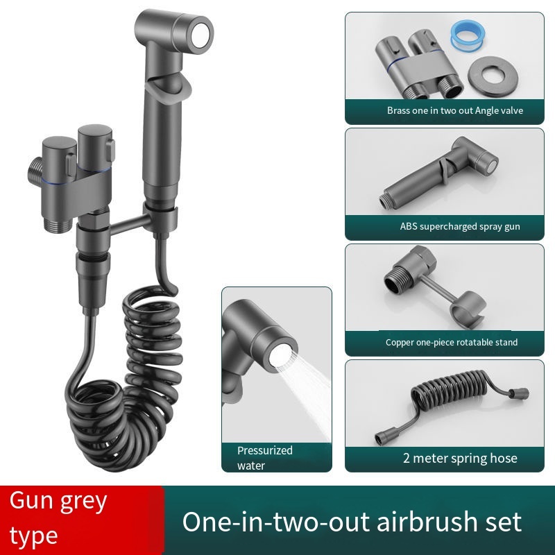 Ensemble de compagnon de siège de toilette gris pistolet Image principale