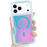 Coque pour iPhone 18 Pro Max, Coque Fluorescente Laser Iridescente Mignonne, Conçue pour iPhone 17 Pro Max