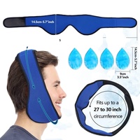 Envoltura de bolsa de hielo facial para muelas del juicio TMJ con 4 paquetes de gel de terapia de frío caliente reutilizables
