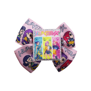 Fermagli per capelli unisex con stampe di personaggi dei cartoni animati di cacciatori di streghe, <span class=keywords><strong>accessori</strong></span> per capelli con stampe di gruppi femminili Kpop, i più venduti (Foto reali) - Product Image 6