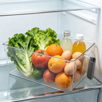 Boîtes de rangement multifonctionnelles modernes et transparentes pour congélateur et garde-manger, avec poignée intégrée, en plastique sans BPA