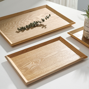 Japanese Style Rectangular Wooden <b>Tray</b> Solid Wood Flat Plate For <b>Tea</b> Coffee Fruit Serving - Product Image 3