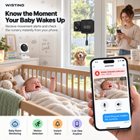 Wistino WiFi 2-in-1 beveiligingscamera raammonitor + babyfoon alarm push nachtzicht full color Tuya netwerkcamera