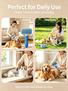 High Quality Metal Needle <b>Pet</b> Grooming Flexible Stainless Steel Comb Cat Dog Massage Hair Removal Knot Open Hair Removal <b>Brush</b> - Product Image 6