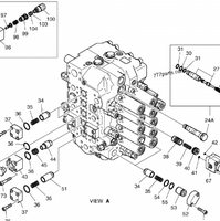 Katup Kontrol Utama Doosan DX255LC DX260LCA Terex TXC255LC-2 K1005097A Distributor Hidrolik Excavator Suku Cadang Asli