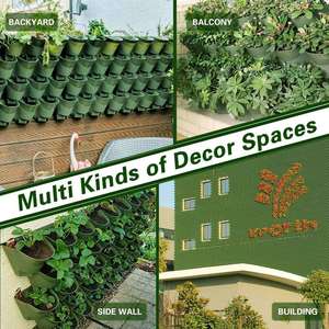 Pots <span class=keywords><strong>de</strong></span> fleurs suspendus à fixation murale verticale avec irrigation goutte à goutte, auto-arrosants, vente en gros d'usine LUYI - Product Image 2