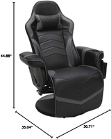 Échantillon gratuit ordinateur de course personnalisé rouge inclinable jeu vidéo jeu de bureau unique Silla Gamer salon canapé avec porte-gobelet