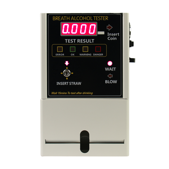 Coin Operated Smart Breathalyzer Vending Machine with Credit Card Reader Port for America