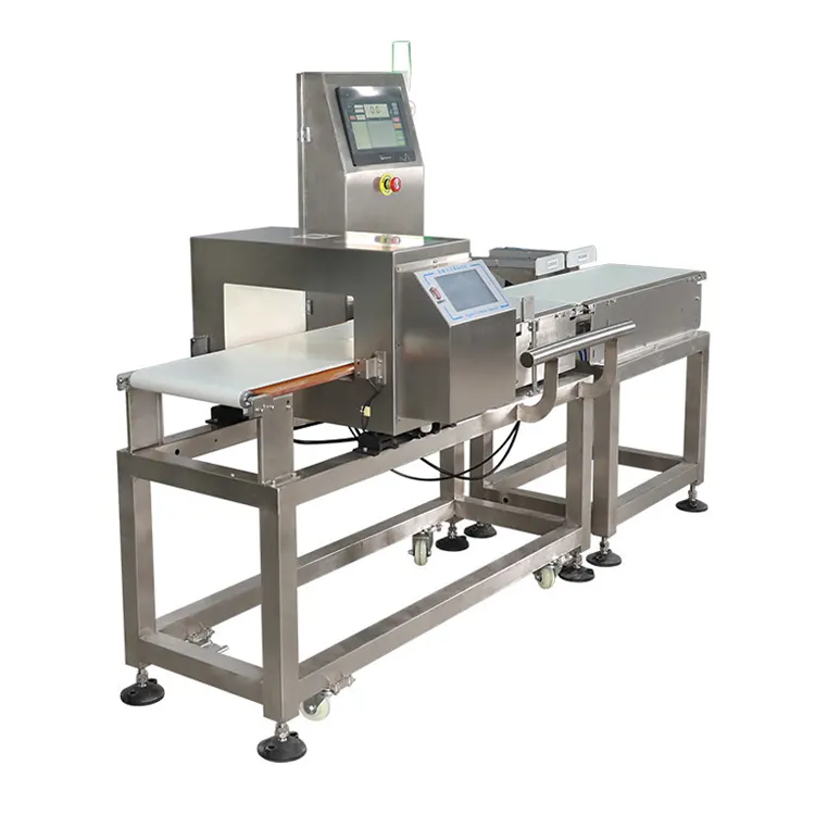 Weight Checker Conveyor Food Industrial Check Weigher Machine LCD Touch Screen Check Weigher with Metal Detector Inline Combine